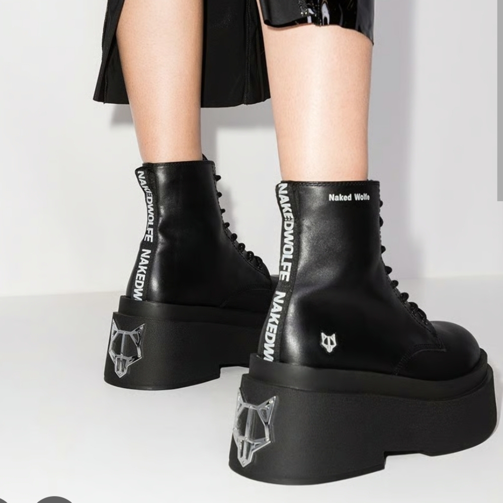 Naked Wolfe SATURN Black Platform Boots
